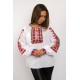 Жіноча блуза "Поліська вишивка" червоно-чорна