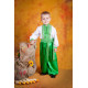 Дитячий вишитий костюм із зеленою вишивкою