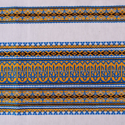 Декоративна якісна тканина вишита національним орнаментом ТД-17